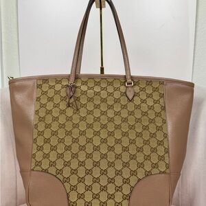 Gucci Nude Monogram Tote Bag